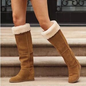 🐏UGG🐏SHEARLING WEDGE OTK BOOT🐏
